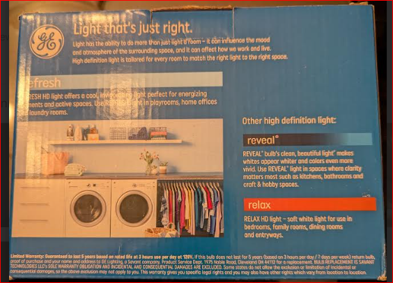 GE 2-COUNT LIGHT BULBS