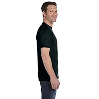 2-Hanes Men's ComfortSoft Cotton T-Shirt, BLACK, XX-Large