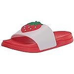 NADARDA Colorful Fruit Boys Girls Slide Sandals Summer Beach Pool Bath Slippers Strawberry, 10-11 Little Kid