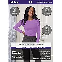Sivvan Scrubs for Women - Long Sleeve Comfort Underscrub Tee - S8500 - White - S