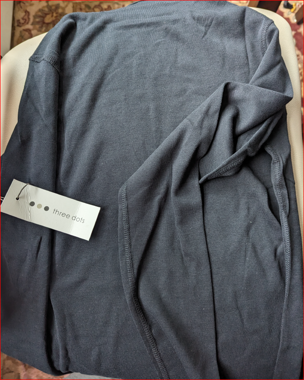 Three Dots Heritage Rib Long Sleeve Turtleneck Black 1 MD (US 6-8)