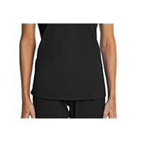 V-Neck Scrub Top for Women 2 Pocket 4-Way Stretch for Medical Dental Spa EL9105 (Black, X-Large)