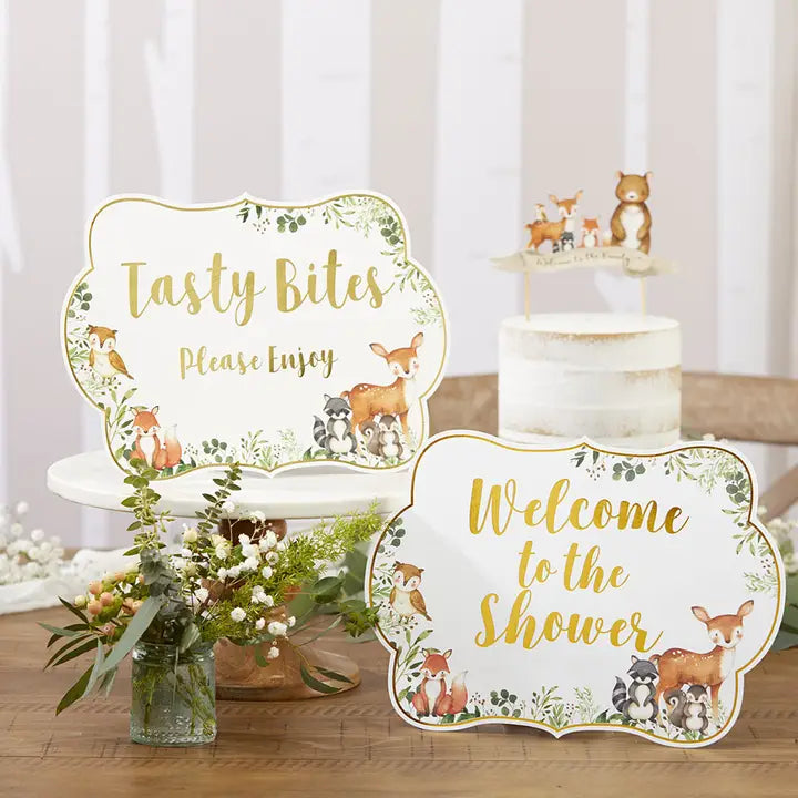 Woodland Baby Décor Sign Kit (Set of 8)