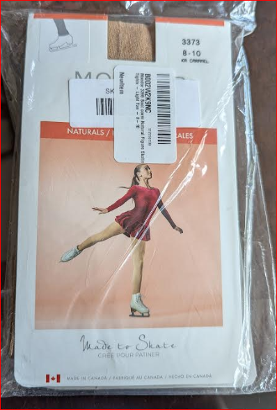 Mondor 3396 Boot cover Natural Figure Skating Tights - Light Tan - 8-10