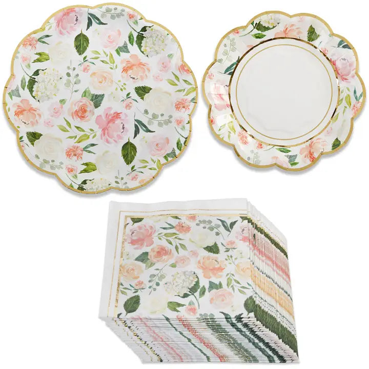 FLORAL BRUNCH 62 PIECE TABLEWARE SET