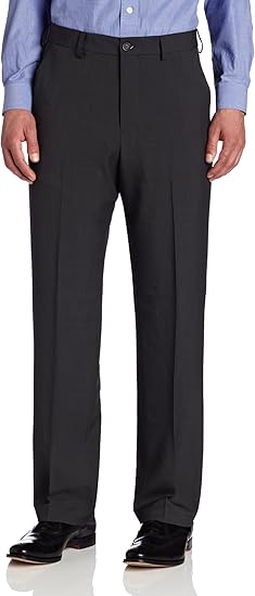 Van Heusen Men's Flat Front Ultimate Traveler Pant, Grey, 38W x 32L