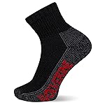 Wolverine Men's 2 Pack Steel Toe Quarter Socks, Black, 7-12